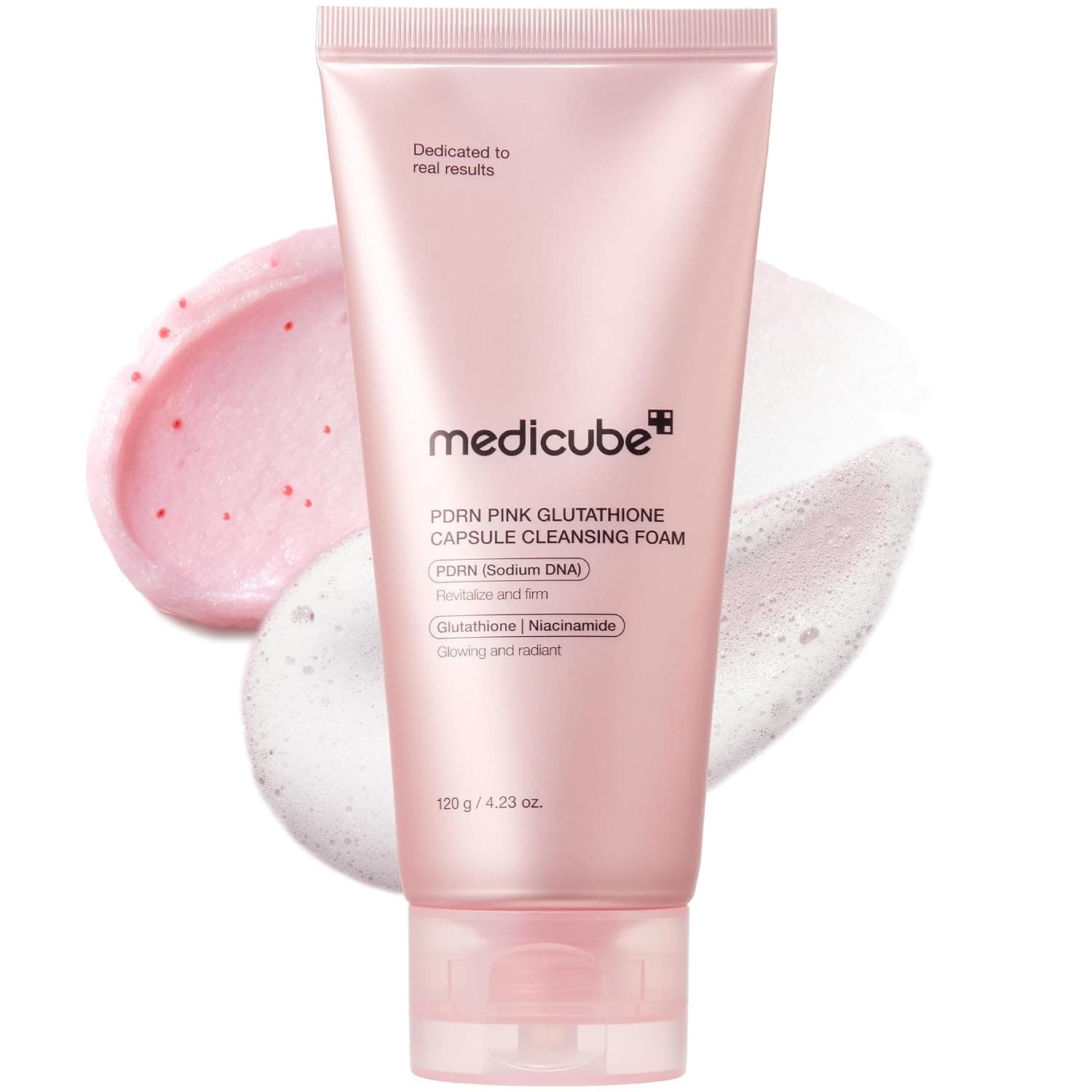 MEDICUBE PINK PDRN КАПСУЛНА ПЯНА ИЗМИВНА ГЛУТАТИОН 120Г